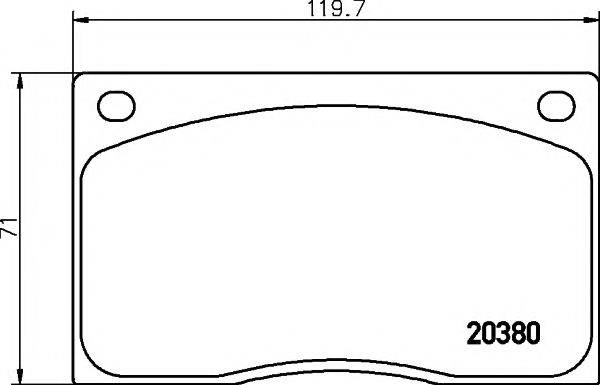 TEXTAR 2038001 Комплект гальмівних колодок, дискове гальмо