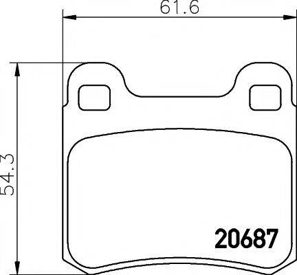 TEXTAR 2068701 Комплект гальмівних колодок, дискове гальмо