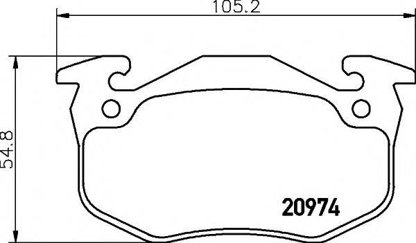 TEXTAR 89009700 Комплект гальм, дисковий гальмівний механізм