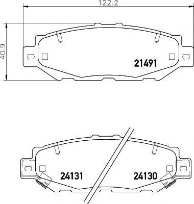 TEXTAR 2149101 Комплект гальмівних колодок, дискове гальмо