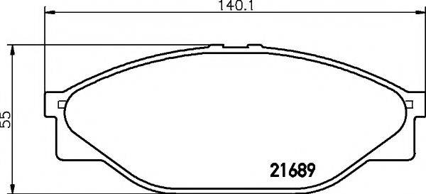 TEXTAR 2168901 Комплект гальмівних колодок, дискове гальмо