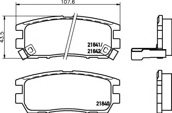 TEXTAR 2184002 Комплект гальмівних колодок, дискове гальмо