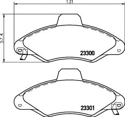 TEXTAR 89006300 Комплект гальм, дисковий гальмівний механізм