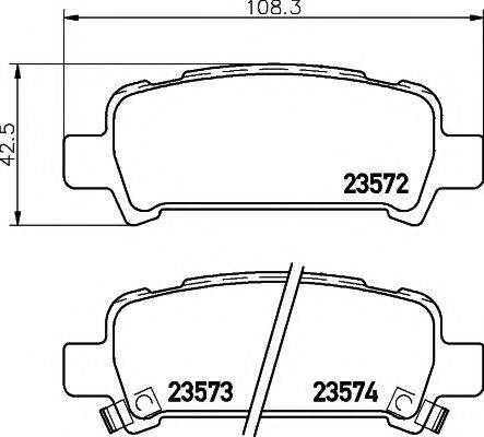 TEXTAR 2357202 Комплект гальмівних колодок, дискове гальмо