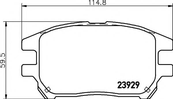 TEXTAR 2392901 Комплект гальмівних колодок, дискове гальмо