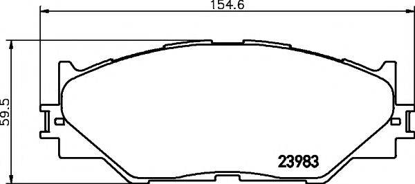 TEXTAR 2398301 Комплект гальмівних колодок, дискове гальмо