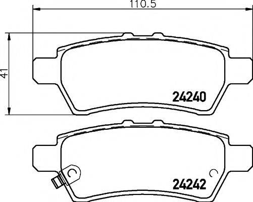 TEXTAR 2424001 Комплект гальмівних колодок, дискове гальмо