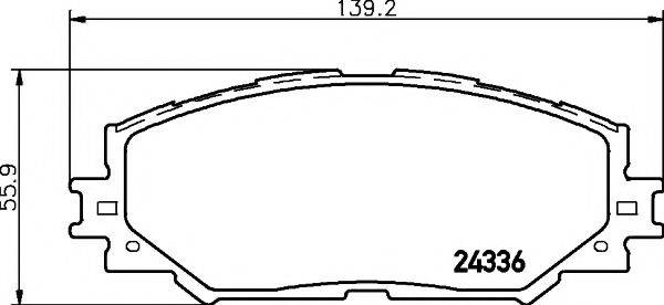 TEXTAR 2433601 Комплект гальмівних колодок, дискове гальмо