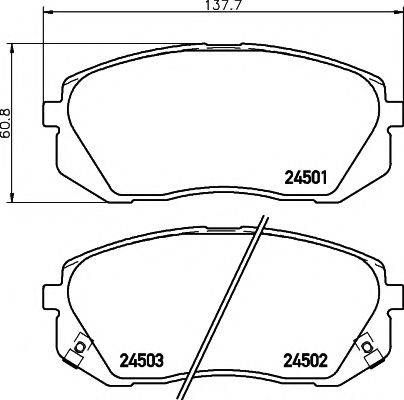 TEXTAR 2450101 Комплект гальмівних колодок, дискове гальмо