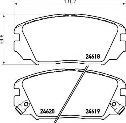 TEXTAR 2461801 Комплект гальмівних колодок, дискове гальмо