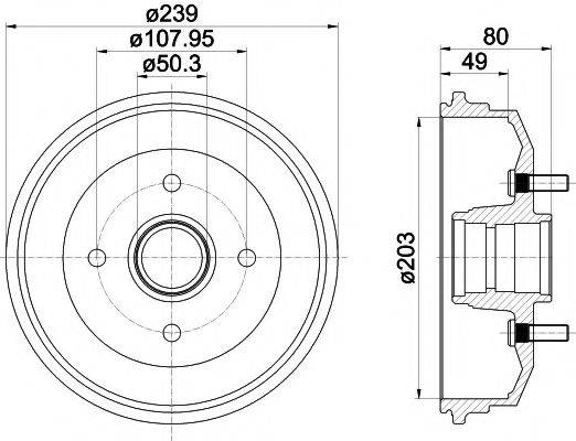 TEXTAR 94019000 Гальмівний барабан