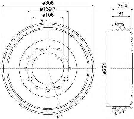 TEXTAR 94037300 Гальмівний барабан