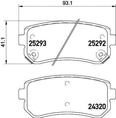 TEXTAR 2529201 Комплект гальмівних колодок, дискове гальмо