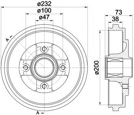 TEXTAR 94027800 Гальмівний барабан