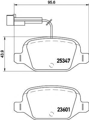 TEXTAR 2534701 Комплект гальмівних колодок, дискове гальмо