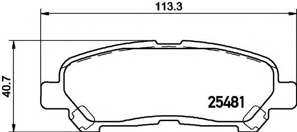 TEXTAR 2548101 Комплект гальмівних колодок, дискове гальмо