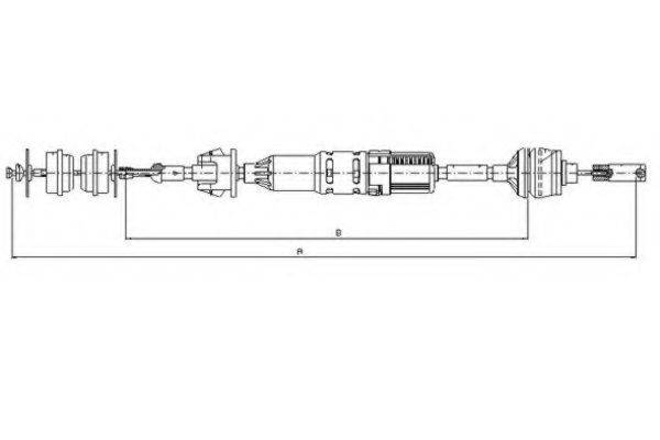 TEXTAR 58010600 Трос, управління зчепленням