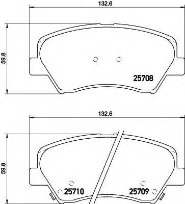 TEXTAR 2570801 Комплект гальмівних колодок, дискове гальмо