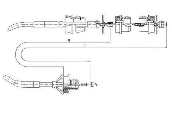 TEXTAR 58003400 Трос, управління зчепленням