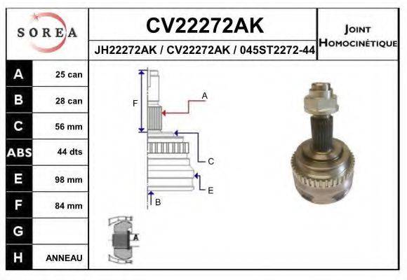 EAI CV22272AK Шарнірний комплект, приводний вал