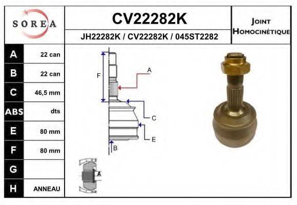 EAI CV22282K Шарнірний комплект, приводний вал