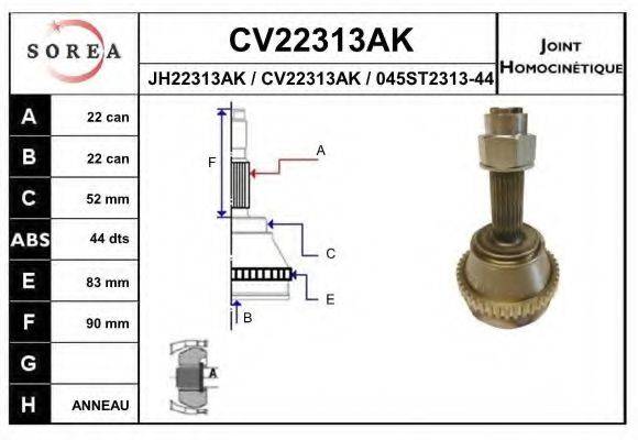 EAI CV22313AK Шарнірний комплект, приводний вал