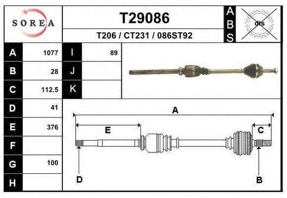 EAI T29086 Приводний вал