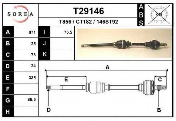 EAI T29146 Приводний вал