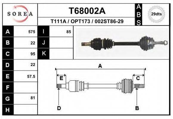 EAI T68002A Приводний вал