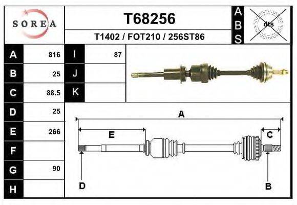 EAI T68256 Приводний вал