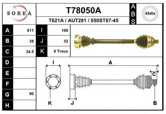 EAI T78050A Приводний вал