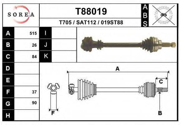 EAI T88019 Приводний вал