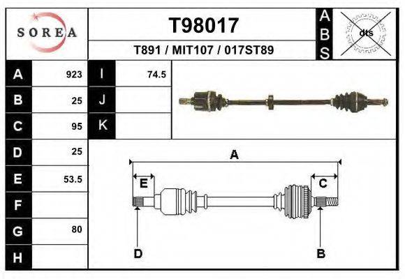 EAI T98017 Приводний вал