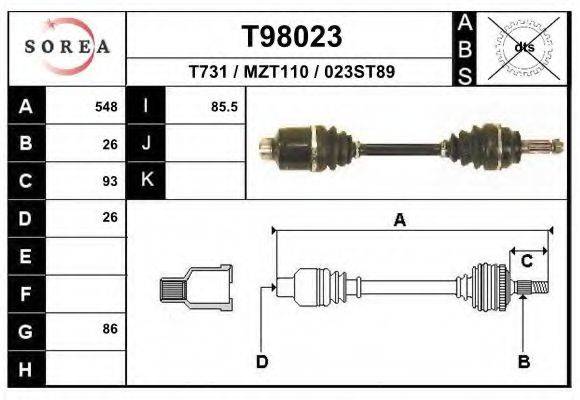 EAI T98023 Приводний вал