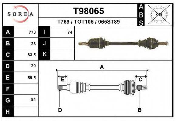 EAI T98065 Приводний вал