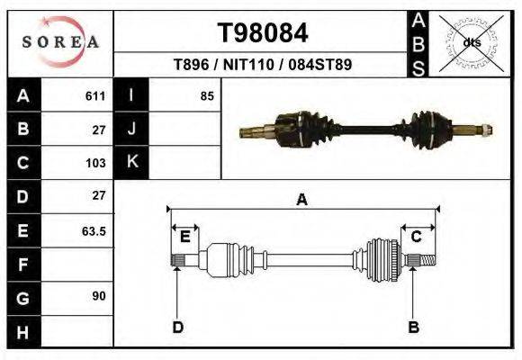 EAI T98084 Приводний вал