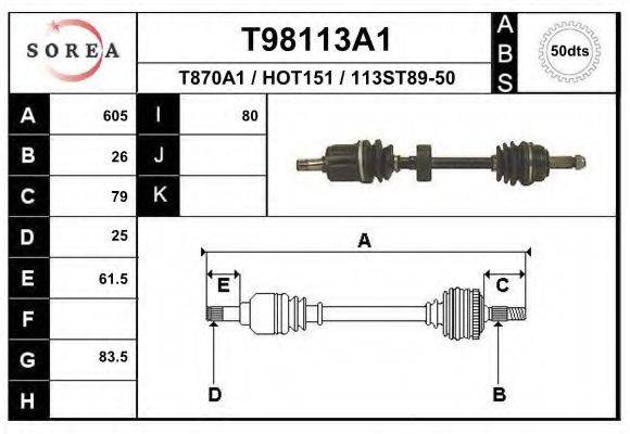 EAI T98113A1 Приводний вал