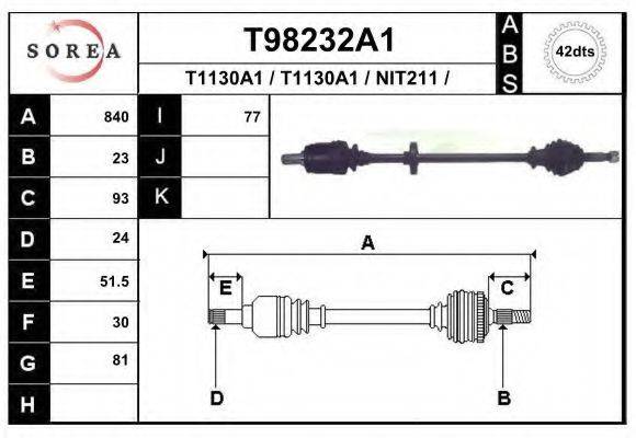 EAI T98232A1 Приводний вал