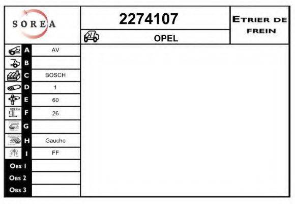 EAI 2274107 Гальмівний супорт