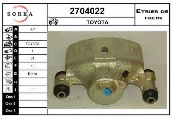 EAI 2704022 Гальмівний супорт