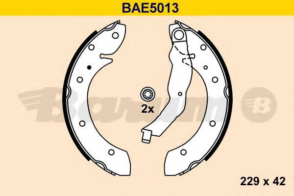 BARUM BAE5013 Комплект гальмівних колодок