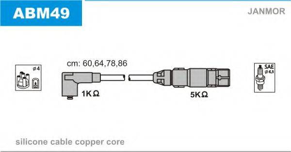 JANMOR ABM49 Комплект дротів запалювання