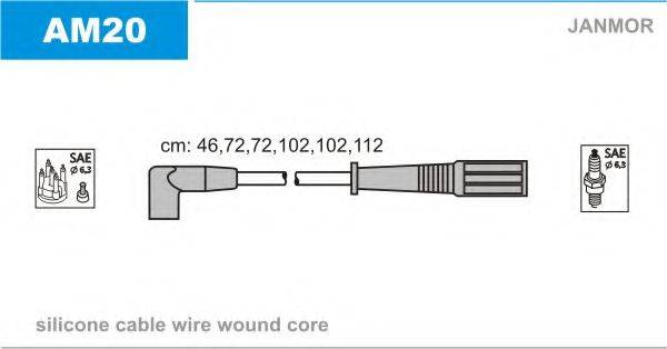 JANMOR AM20 Комплект дротів запалювання