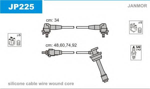 JANMOR JP225 Комплект дротів запалювання