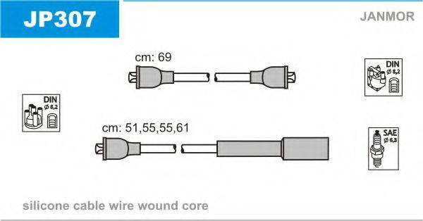 JANMOR JP307 Комплект дротів запалювання