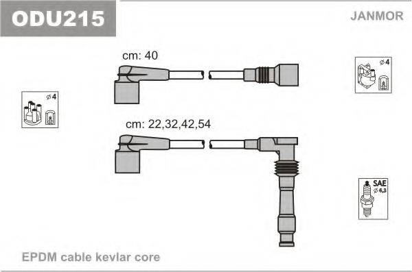 JANMOR ODU215 Комплект дротів запалювання