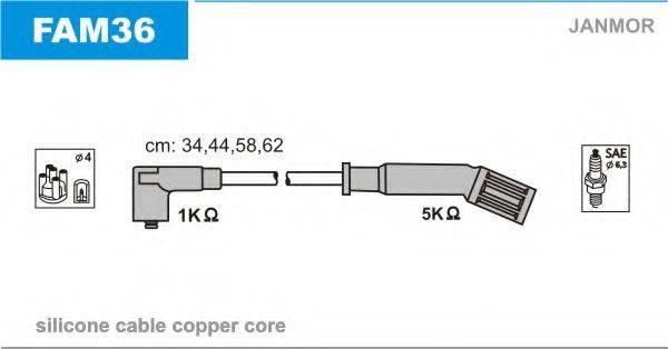 JANMOR FAM36 Комплект дротів запалювання