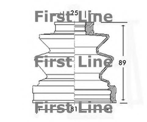 FIRST LINE FCB2458 Пильовик, приводний вал