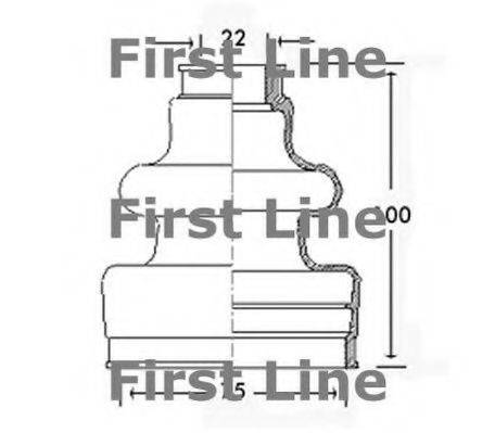 FIRST LINE FCB2495 Пильовик, приводний вал