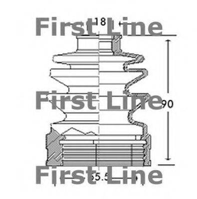 FIRST LINE FCB2655 Пильовик, приводний вал